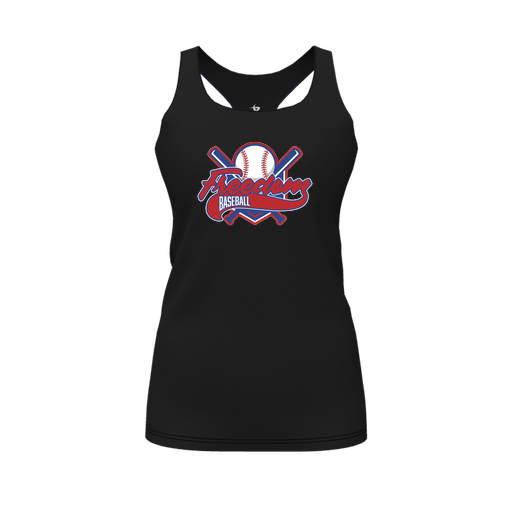 [FT0TRBBK-FYS-LOGO1] Decker Racerback Tank Top (Female Youth S, Black, Logo 1)