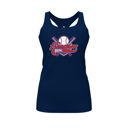 [FT0TRBNV-FYS-LOGO1] Decker Racerback Tank Top (Female Youth S, Navy, Logo 1)