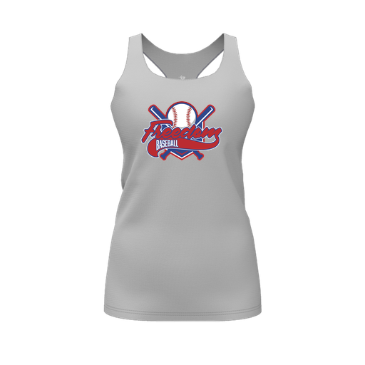 [FT0TRBGY-FYS-LOGO1] Decker Racerback Tank Top (Female Youth S, Gray, Logo 1)