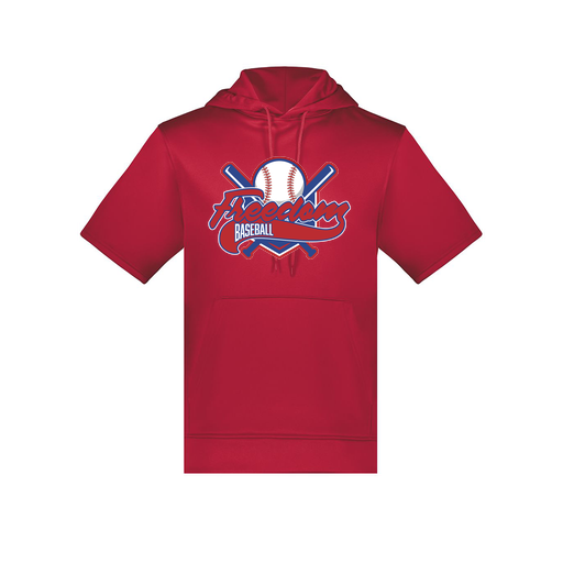 [6871.083.S-LOGO1] Men's Dri Fit Short Sleeve Hoodie (Adult S, Red, Logo 1)