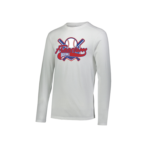 [FTLCUBWH-YS-LOGO1] Decker Youth Tri-Blend T-Shirt - Long Sleeve (Youth S, White, Logo 1)