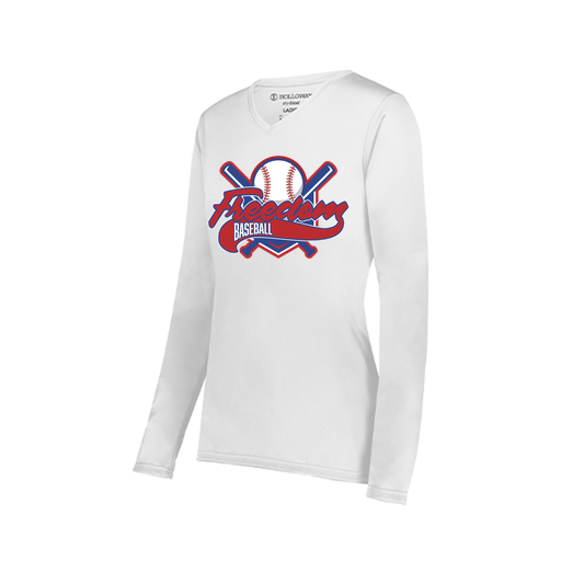 [222824.005.S-LOGO1] Ladies LS Smooth Sport Shirt (Female Adult S, White, Logo 1)