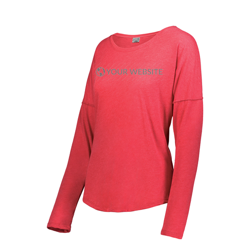 [FTLCUBRD-FAXS-LOGO3] Decker Women's Tri-Blend T-Shirt - Long Sleeve (Female Adult XS, Red, Logo 3)